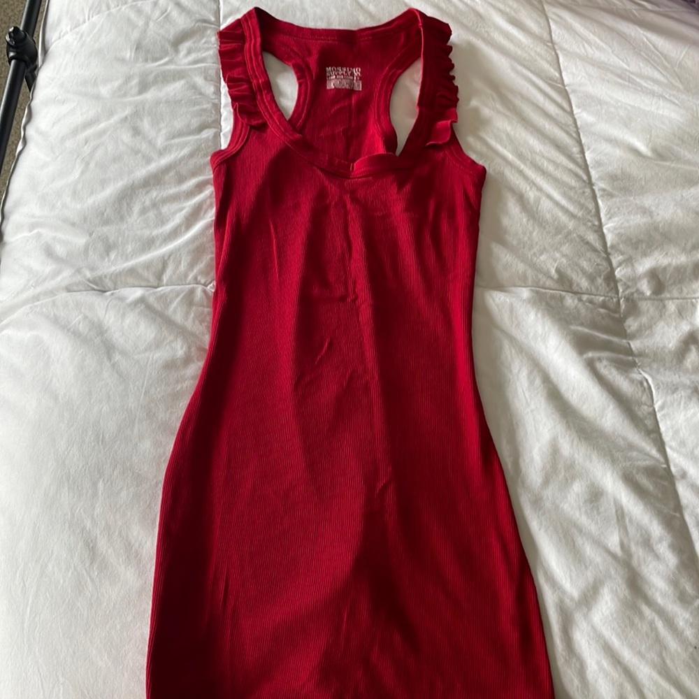 Red Mossimo Supply Co. racerback long and lean tank top